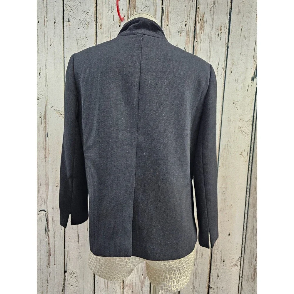 Lafayette 148 Womens 8 Responsible Wool Crepe Blazer Jacket Suit Career Coat EUC